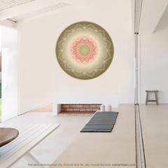 Wanddeko Mandala Bild *Naturzauber* Rund auf Alu Dibond 