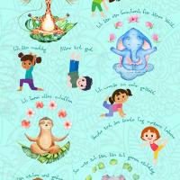 Ich bin ein Glücksmagnet Poster Affirmationen Yogakids