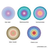 Wanddeko Mandala *Meeresrauschen* Bild Rund auf Alu Dibond für den Aussenbereich