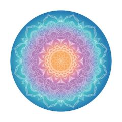  Wanddeko Mandala Bild *Summerbreeze* Rund auf Alu Dibond 