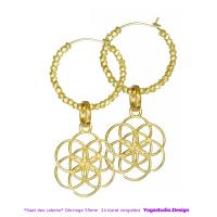 Saat des Lebens Kreolen Gold Ohringe 55mm