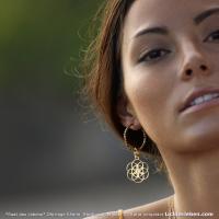 Saat des Lebens Kreolen Gold Ohringe 55mm