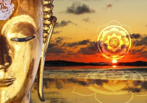 Golden Buddha Lotus OM Symbol 